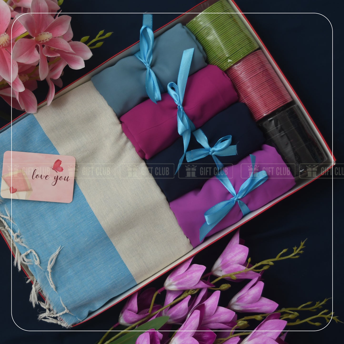 Saree, Churi, Hijab Combo Package 004