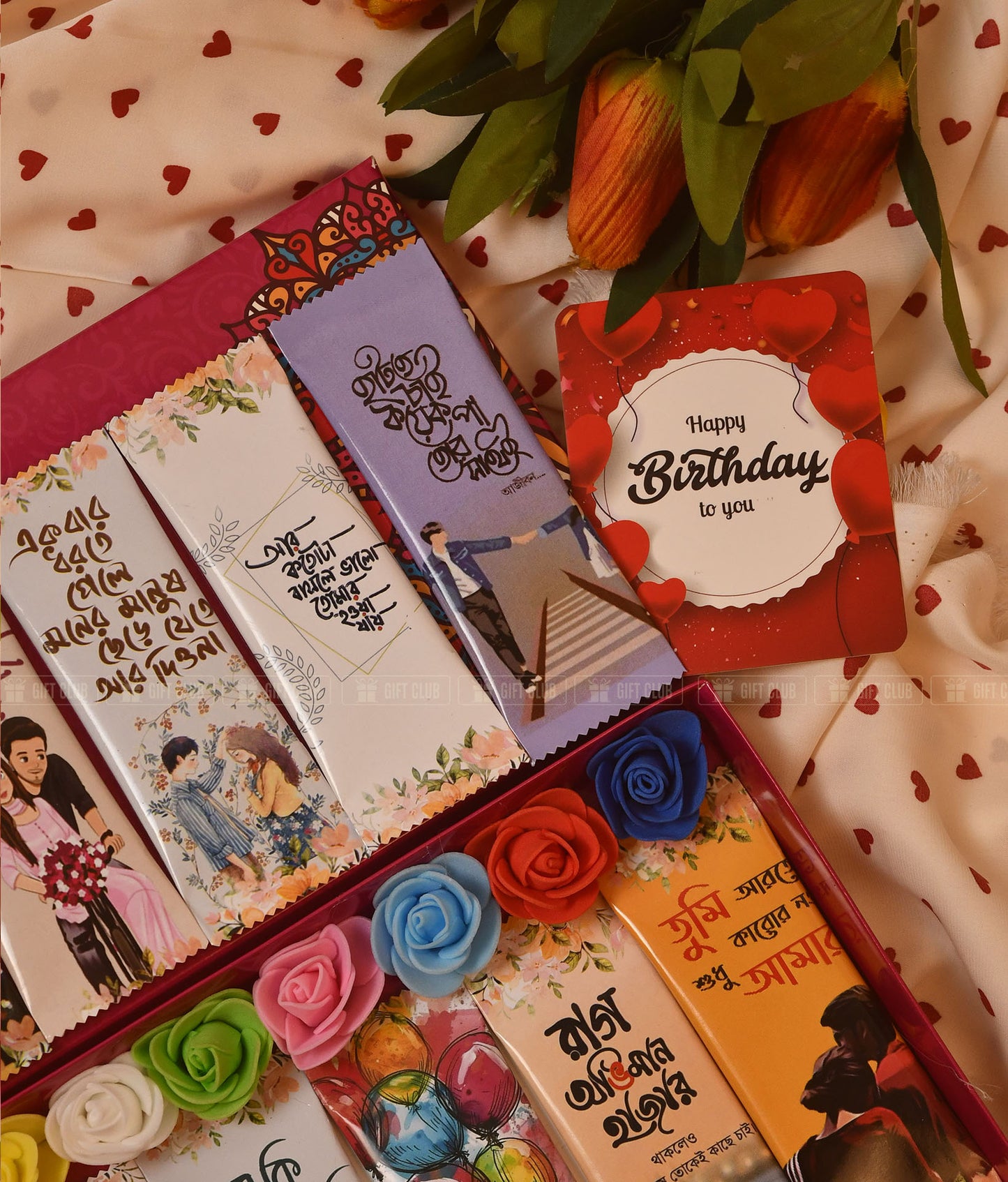 প্রিয়তমা (C04) - Romantic Birthday Chocolate & Rose Combo