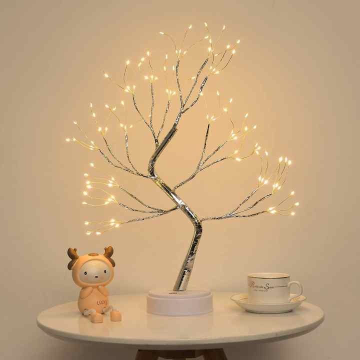 DIY Artificial Tree Lamp | LED Tabletop Bonsai Tree Light for Living Room