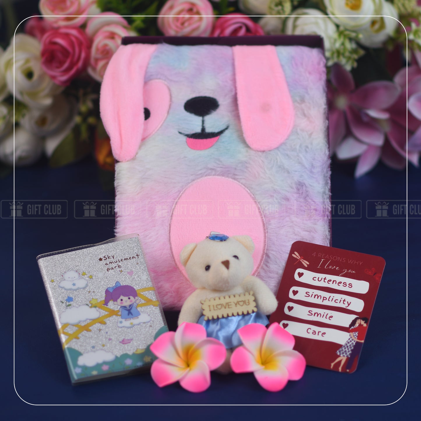S44 - Velvet Covered Premium Notebook + Doll + Gift Card