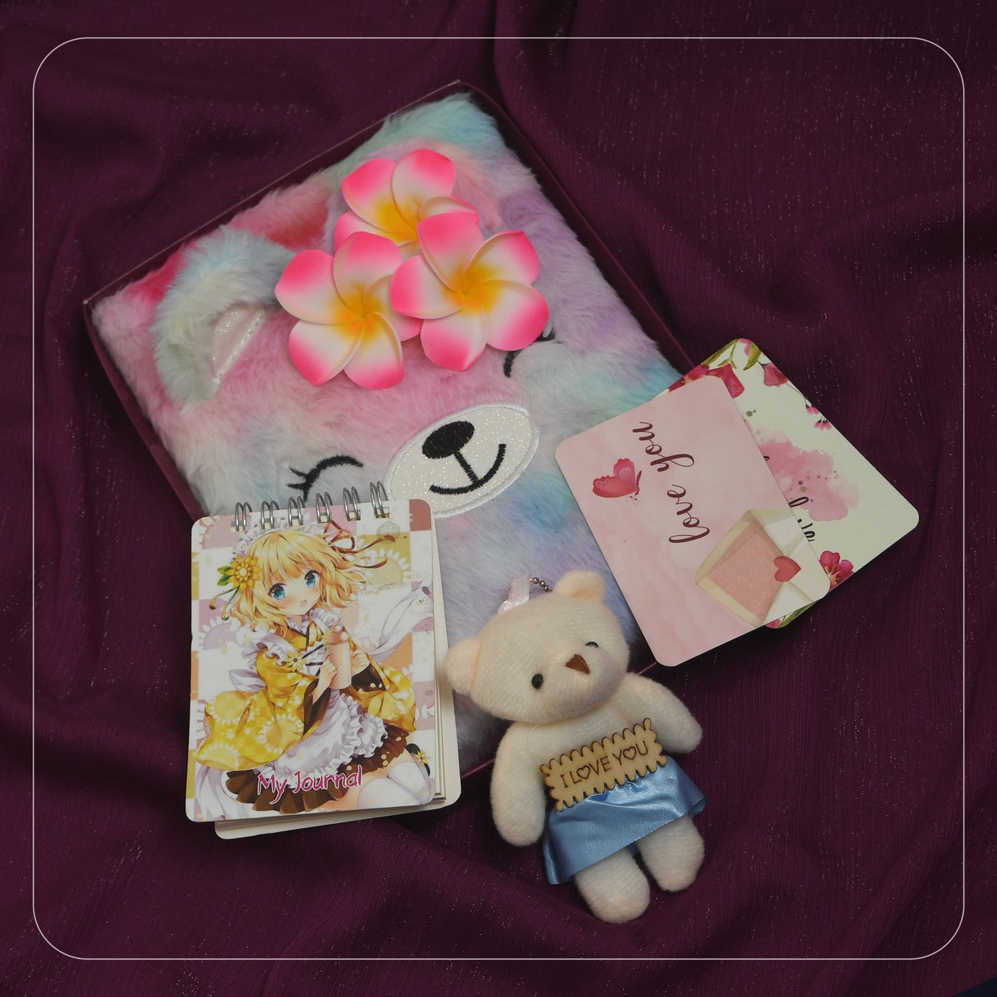S55 - Velvet Covered Premium Notebook + Doll + Gift Card