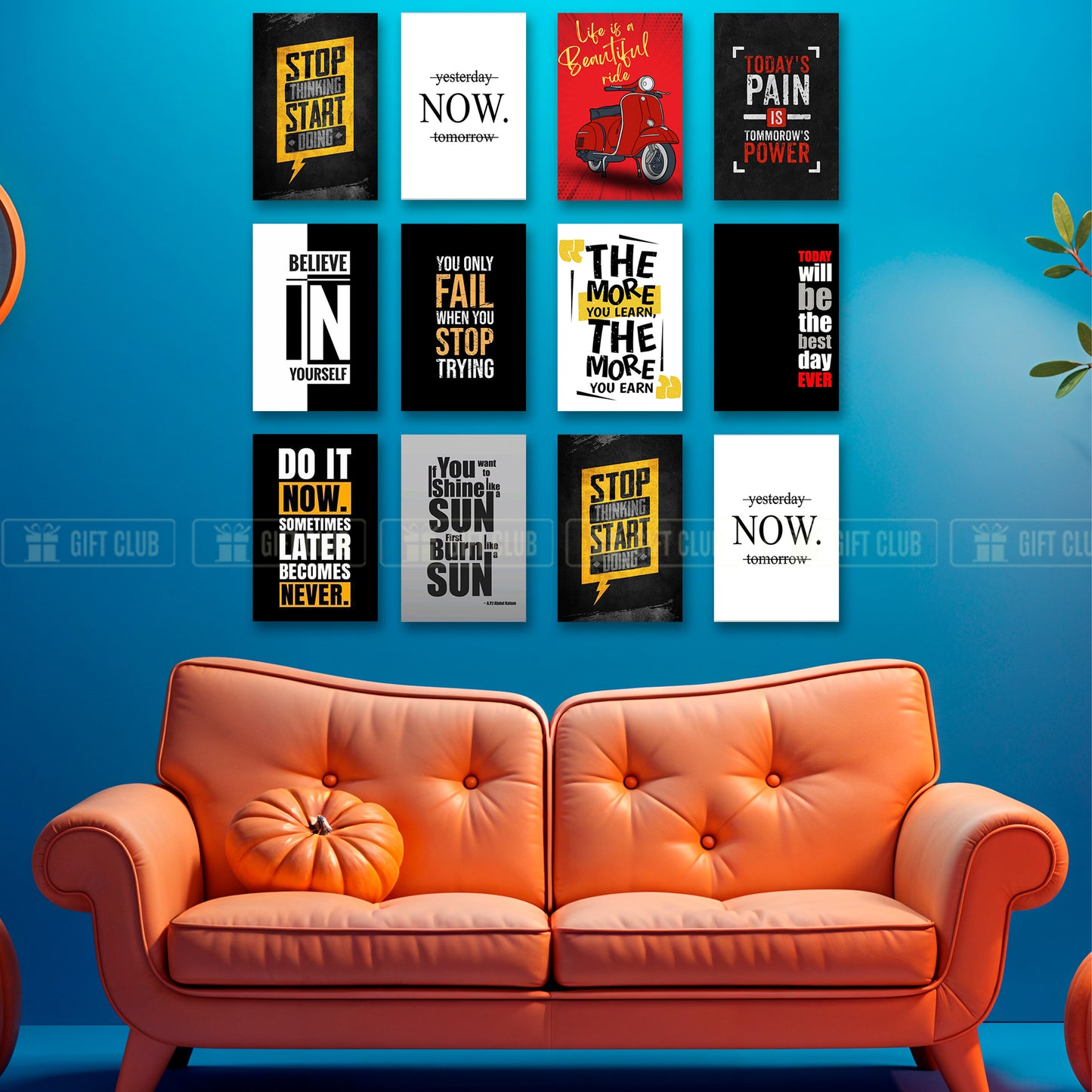 W2 - 12 pcs Premium Quality Zigzag Glitter Laminated Wallboard For Wall Decoration