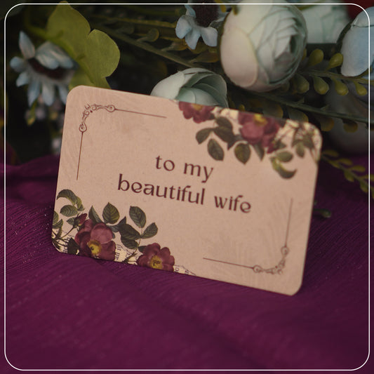 to my beautiful wife