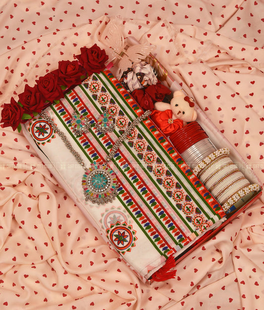 "বৈশাখী সাজ (Boishakhi Shaj)" - Complete Cotton Sharee Gift Box