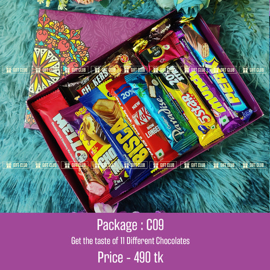 C09 - Gift Package Made with Various Indian chocolates - Perfect Gift for a chocolate Lover!