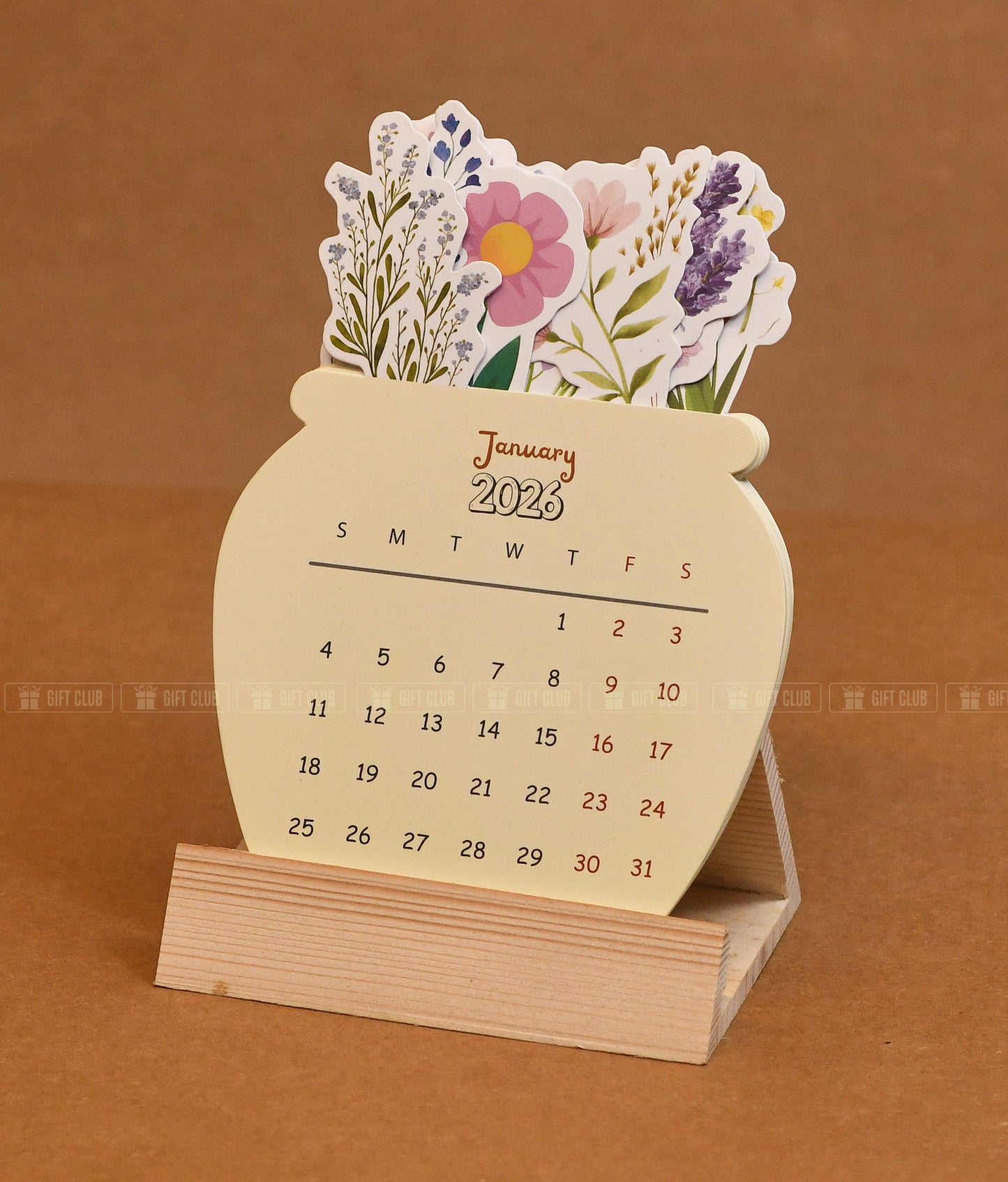 Floral Calendar 2026 - Single Piece