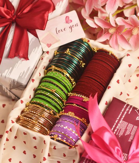 প্রেয়সী (CCO2) - Premium Velvet & Ghungroo Churi Box