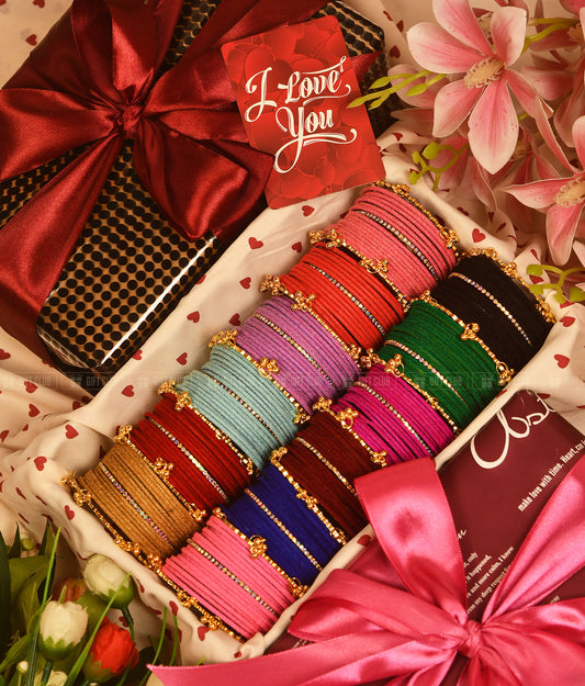 মায়াবী রিনঝিন (Churi S-24.1) - Grand Ghungroo & Velvet Bangle Set