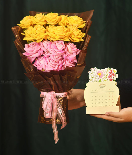 FB02 + Floral Calendar : "The Golden Bond: Friendship & Care Bouquet"