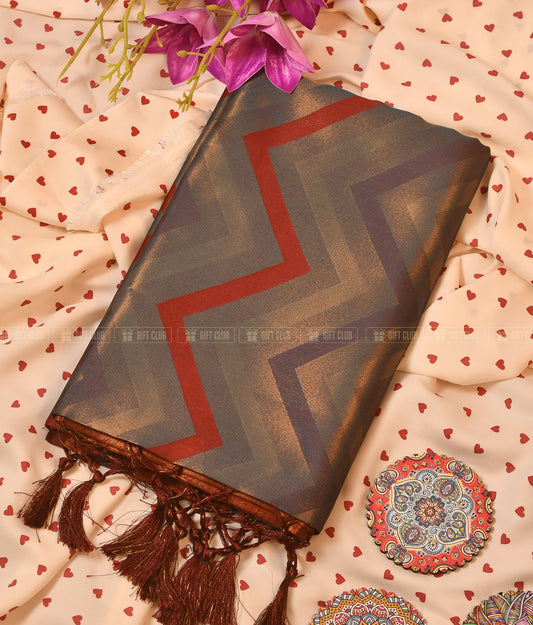 তিলোত্তমা (KNJ 02) - Modern Zigzag Pattern Kanchipuram