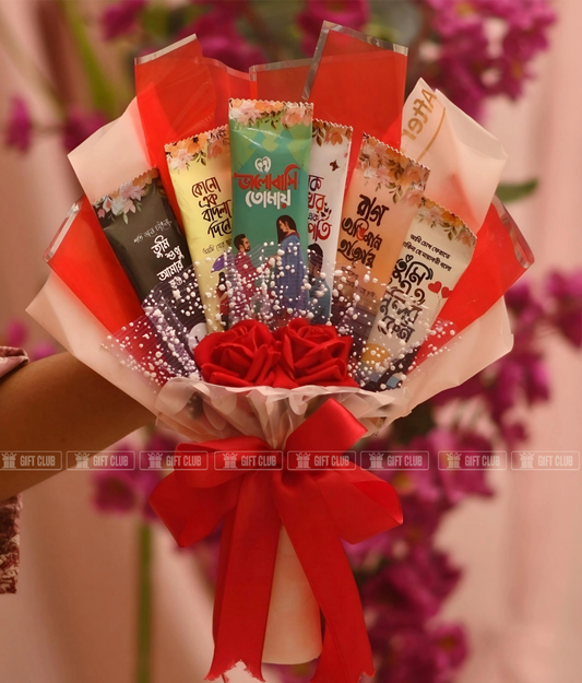 CB06 : Chocolate Bouquet made of Original Indian kitkat with lovely craft touch