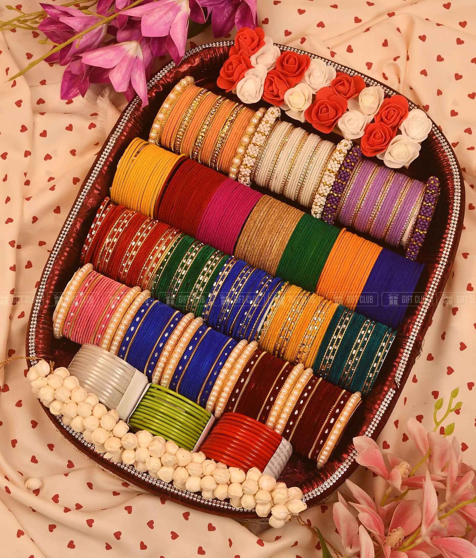 (RU 5) আলতা রাঙা - Premium Gaye Holud Churi Box – Gift Club