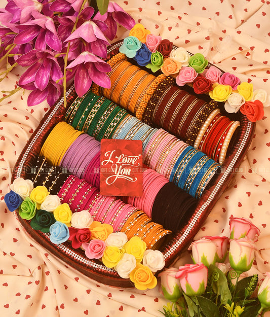 (RU 4) "রঙের উৎসব" - Mega Velvet & Kangan Dala Package