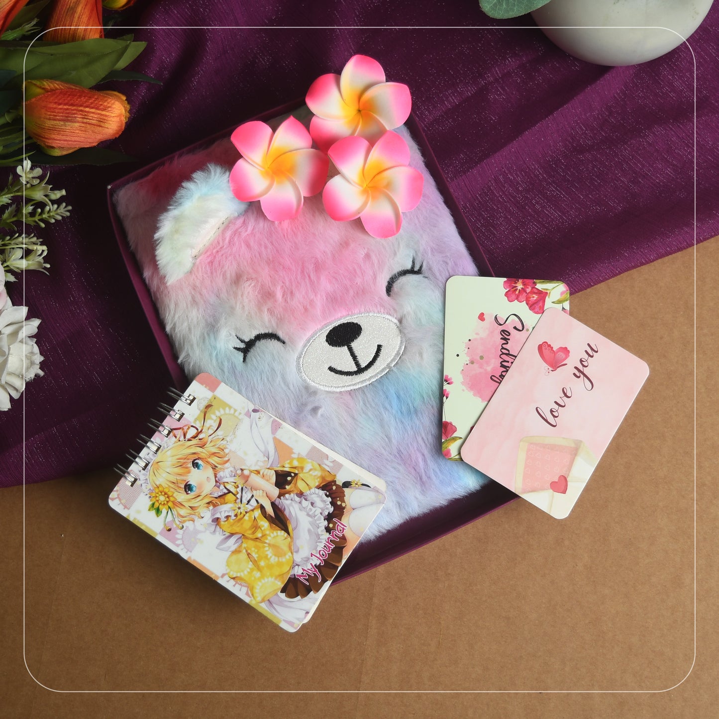 S56 - Velvet Covered Premium Notebook + Gift Cards