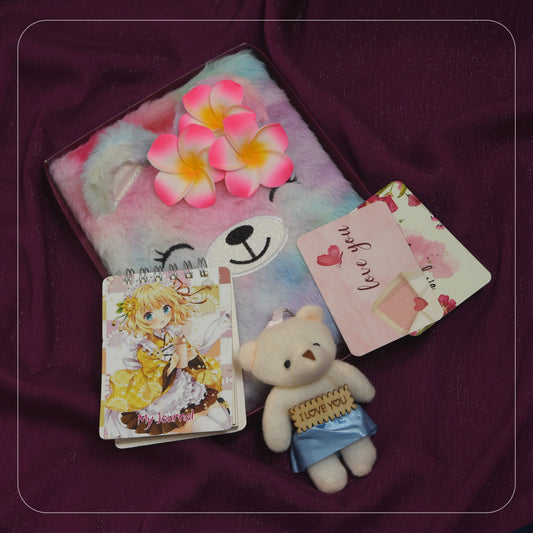 S55 - Velvet Covered Premium Notebook + Doll + Gift Card