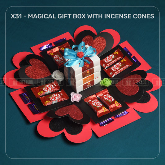 X31 - Magical Chocolate Gift Box With Incense Cones Combo